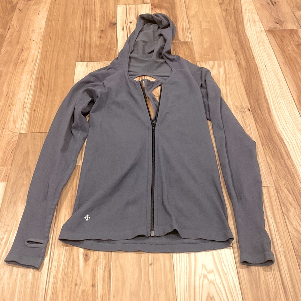 NUX Sleek Sweat zip up jacket sz med